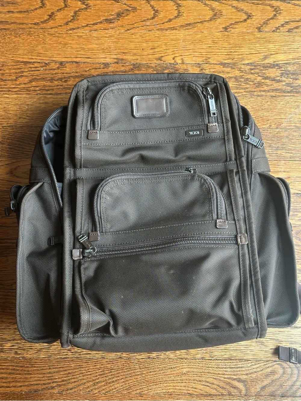 Tumi Alpha Business Brief Pack Laptop Backpack Brown Ballistic Nylon
